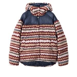 Rag & Bone NWT Joelle Sherpa Puffer Jacket Size L Heritage Fleece Fair Isle